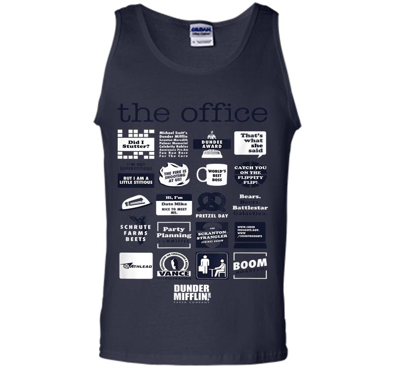 Inktee Store - The Office Quote Mash-Up Funny - Official Mens Tank Top Image