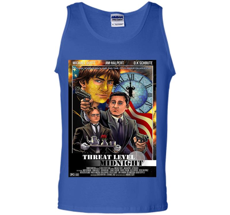Inktee Store - The Office - Threat Level Midnight Mens Tank Top Image