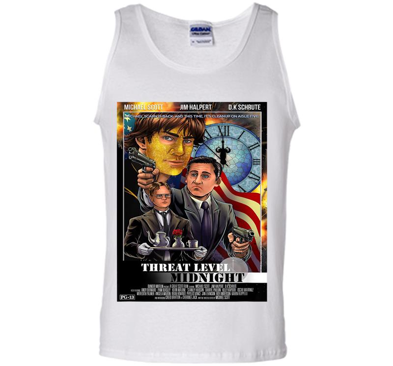 Inktee Store - The Office - Threat Level Midnight Mens Tank Top Image