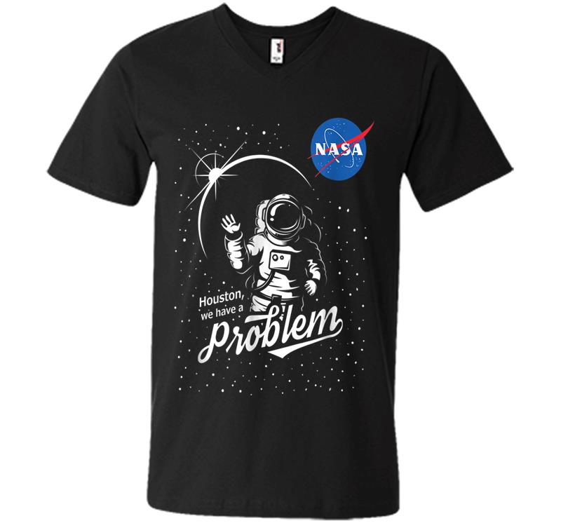 The Official Houston We Have A Problem Nasa Insignia V-Neck T-Shirt