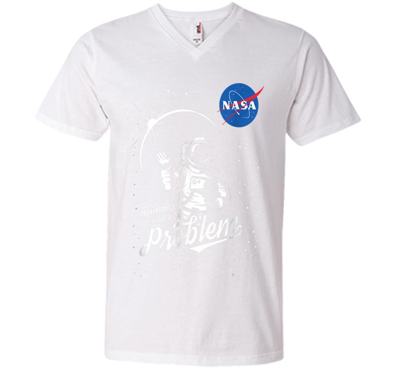 Inktee Store - The Official Houston We Have A Problem Nasa Insignia V-Neck T-Shirt Image