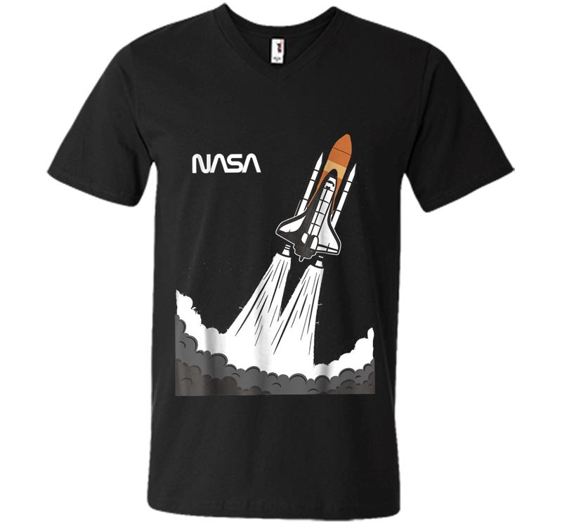 The Official Shuttle Nasa Worm V-neck T-shirt