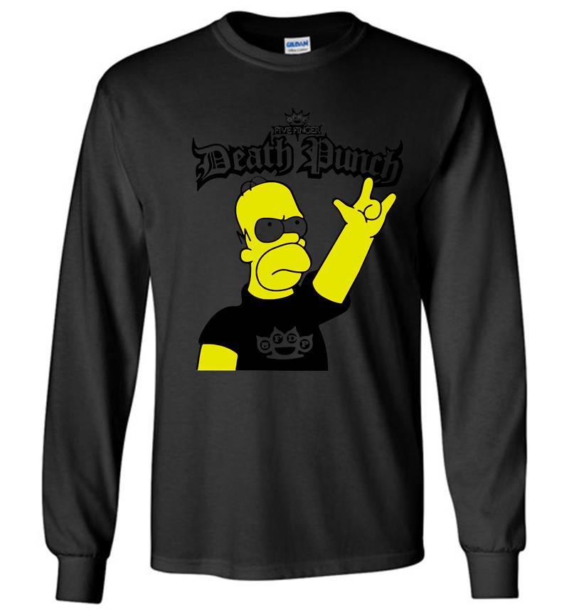 The Simpsons Love Five Finger Death Punch Long Sleeve T-shirt