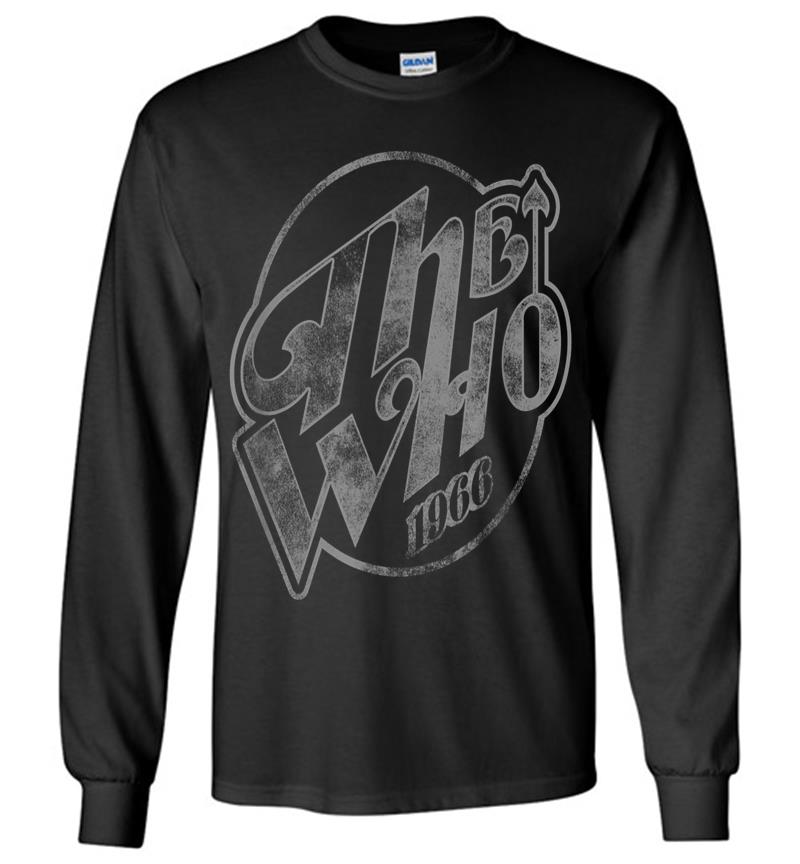 The Who Official Vintage Faded Logo 1966 Long Sleeve T-Shirt