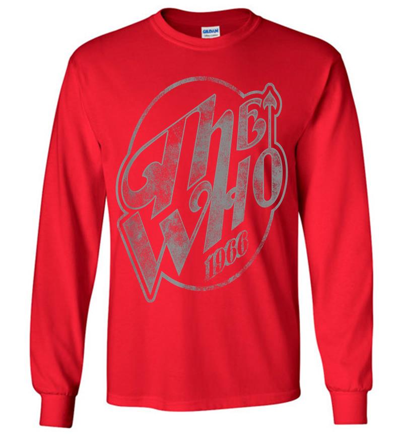 Inktee Store - The Who Official Vintage Faded Logo 1966 Long Sleeve T-Shirt Image