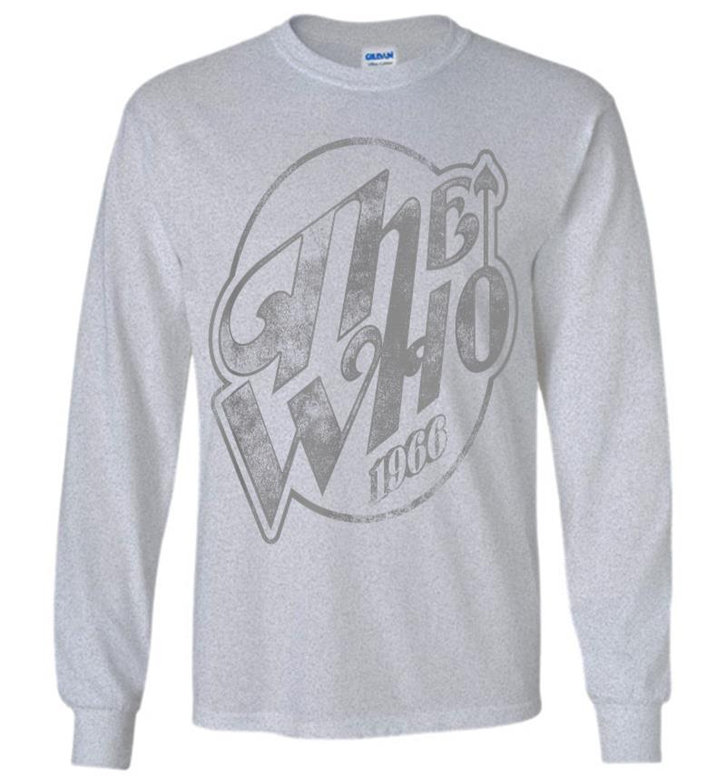 Inktee Store - The Who Official Vintage Faded Logo 1966 Long Sleeve T-Shirt Image