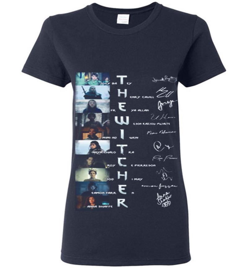 Inktee Store - The Witcher Characters Signature Womens T-Shirt Image