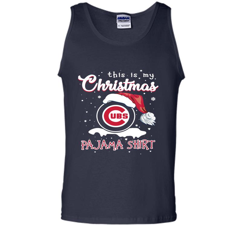 Inktee Store - This Is My Christmas Chicago Cubs Santa Pajama Mens Tank Top Image
