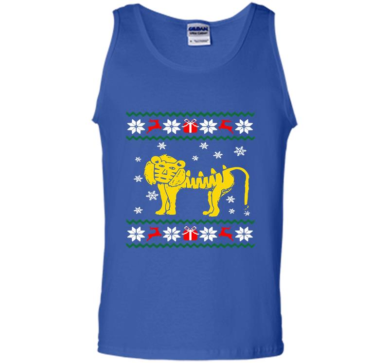 Inktee Store - Tigers Merry Christmas Mens Tank Top Image
