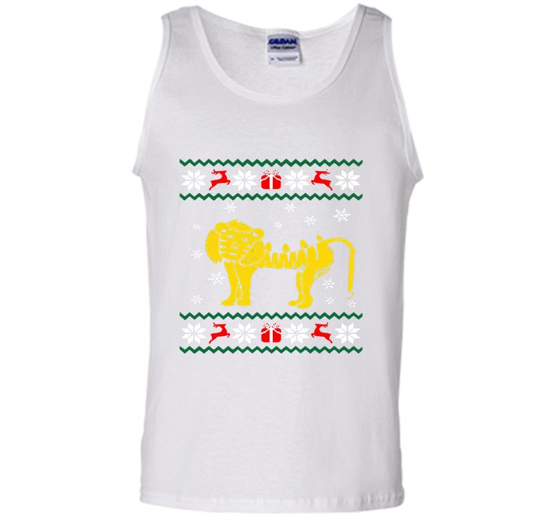 Inktee Store - Tigers Merry Christmas Mens Tank Top Image