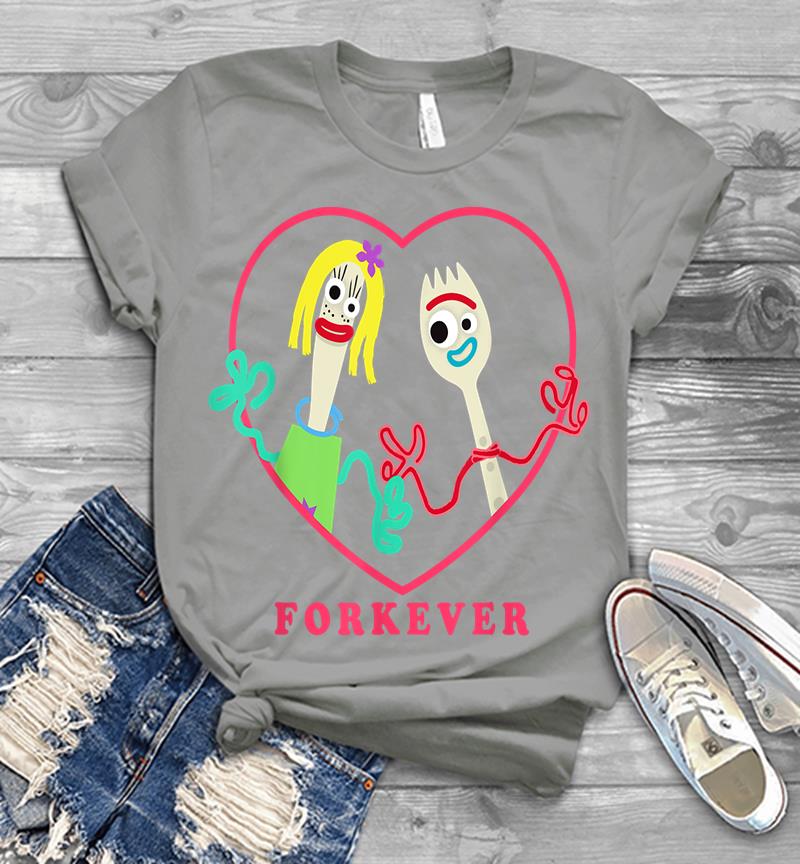 Inktee Store - Toy Story 4 Forky And Girlfriend Forkever Valentine'S Day Mens T-Shirt Image
