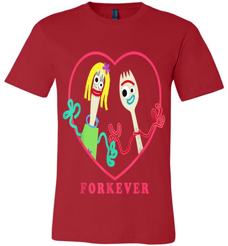Inktee Store - Toy Story 4 Forky And Girlfriend Forkever Valentine'S Day Premium T-Shirt Image