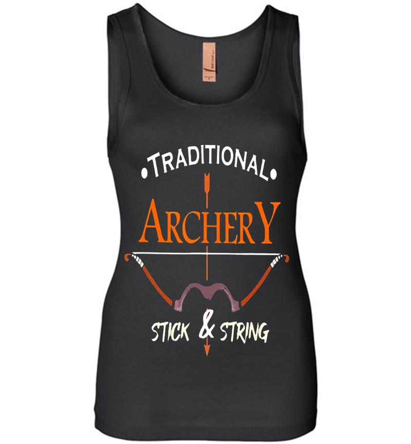 Traditional Archery Stick And String Womens Jersey Tank Top