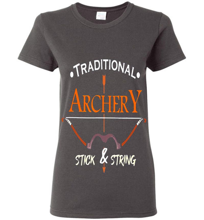 Inktee Store - Traditional Archery Stick And String Womens T-Shirt Image