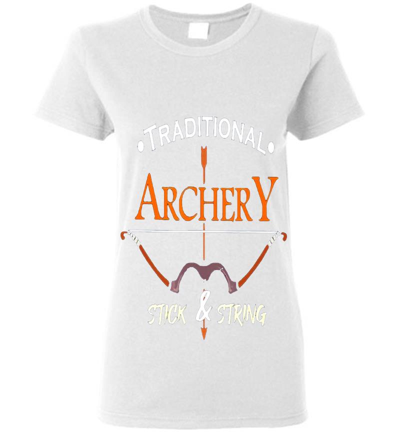 Inktee Store - Traditional Archery Stick And String Womens T-Shirt Image