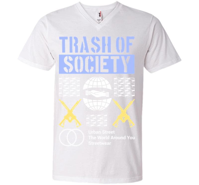 Inktee Store - Trash Of Society V-Neck T-Shirt Image