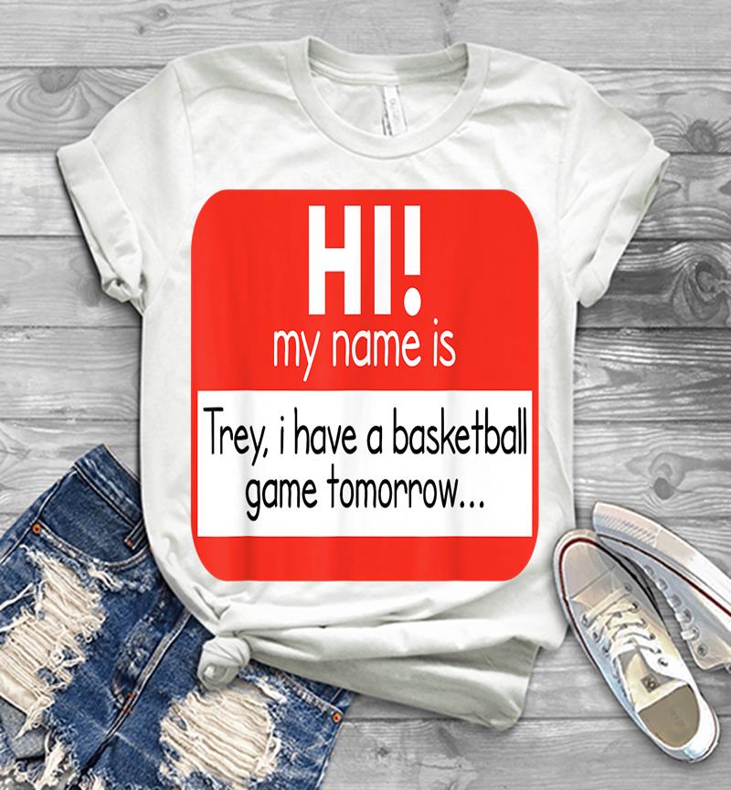 Inktee Store - Trey Basketball Game Meme Funny Novelty Joke Mens T-Shirt Image