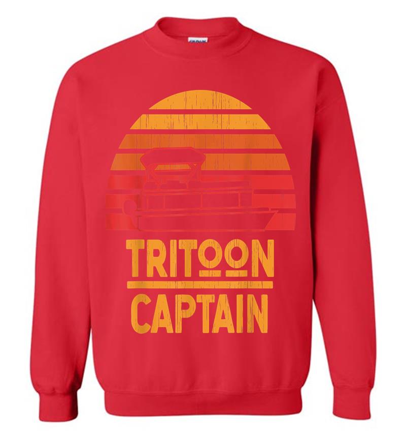 Inktee Store - Tritoon Captain Tri-Toon Boating Pontoon Captain Gift Sweatshirt Image