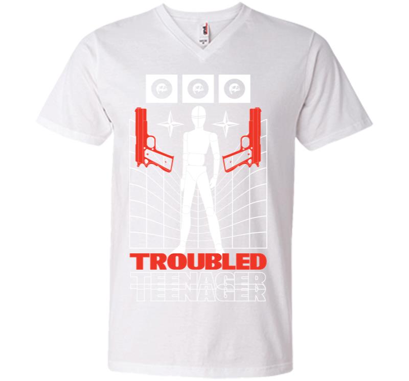 Inktee Store - Troubled Teenager 2 V-Neck T-Shirt Image