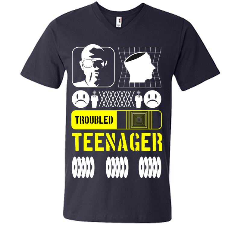 Inktee Store - Troubled Teenager V-Neck T-Shirt Image