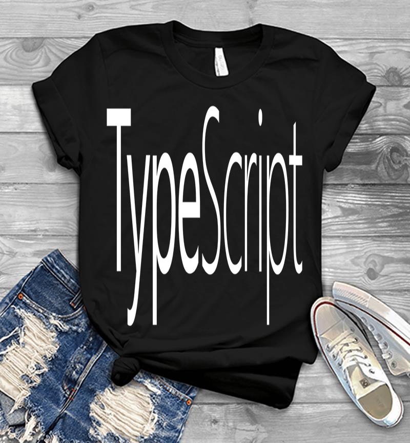 Typescript Ts Official White Logo Mens T-shirt