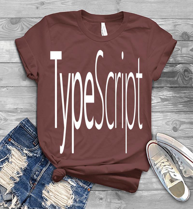 Inktee Store - Typescript Ts Official White Logo Mens T-Shirt Image