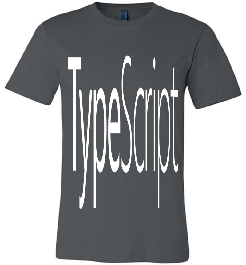 Typescript Ts Official White Logo Premium T-Shirt