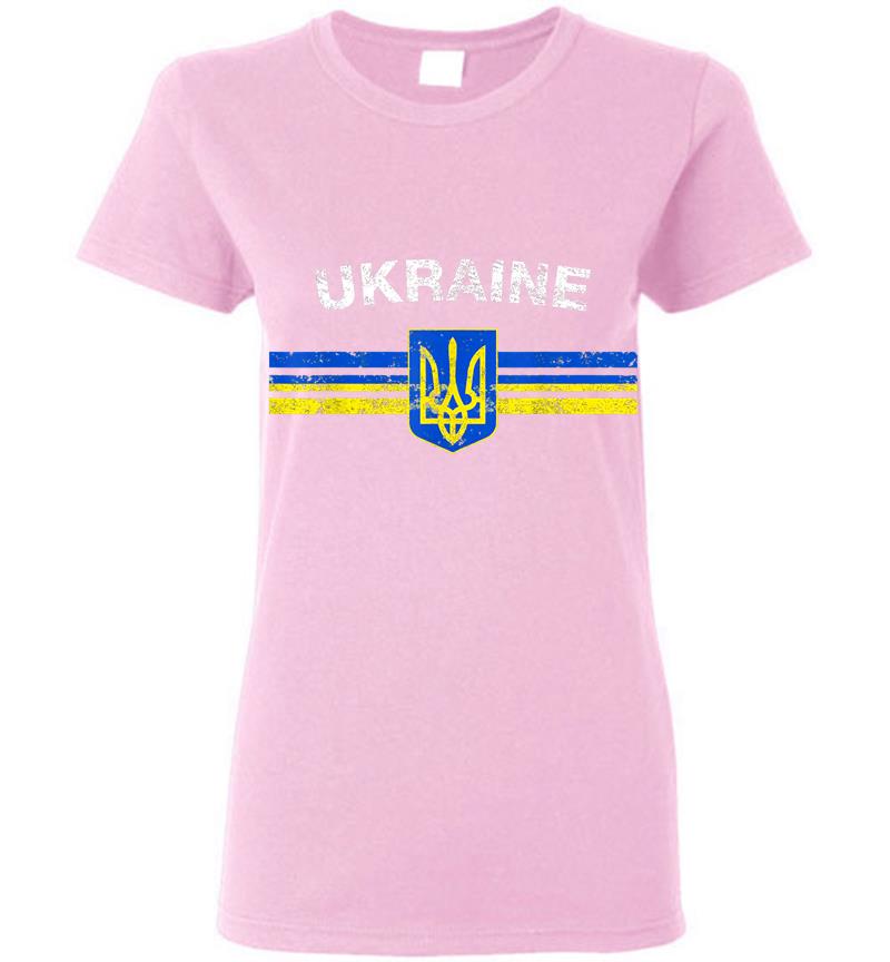 Inktee Store - Ukraine Flag Emblem Lovers Always Stay Strong Retro Design Women T-Shirt Image