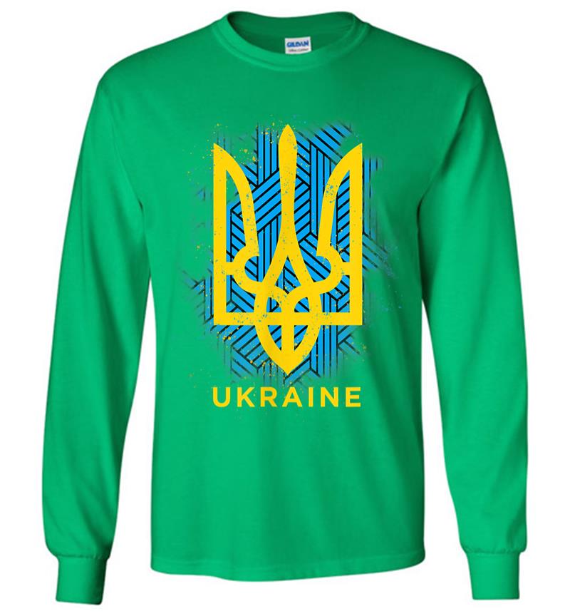 Inktee Store - Ukraine Flag Symbol Long Sleeve T-Shirt Image