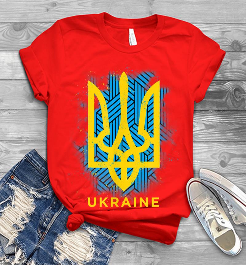 Inktee Store - Ukraine Flag Symbol Men T-Shirt Image