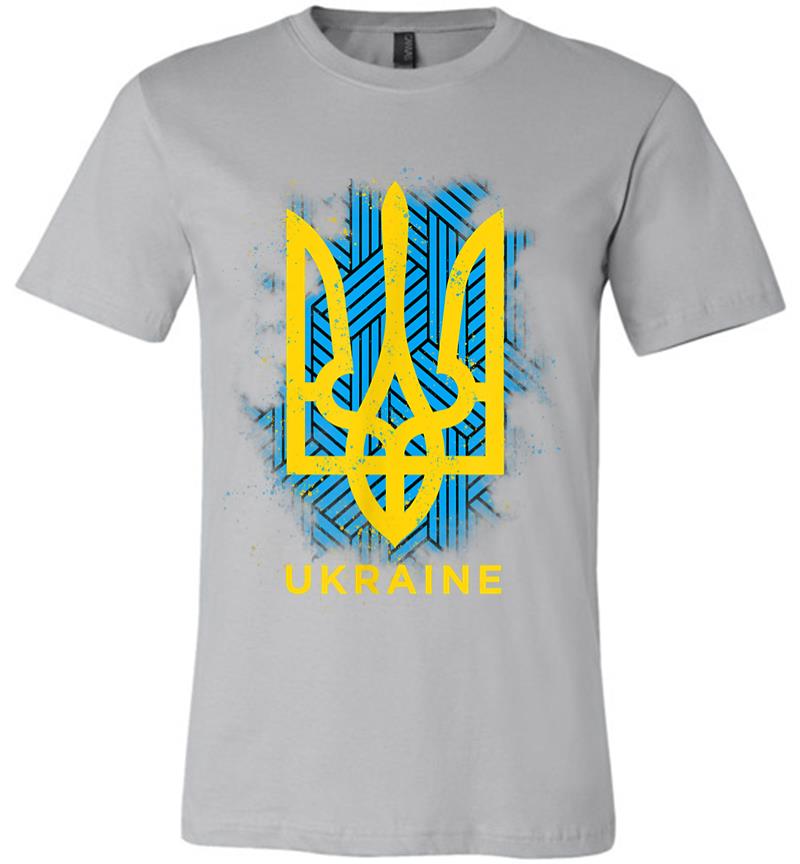 Inktee Store - Ukraine Flag Symbol Premium T-Shirt Image