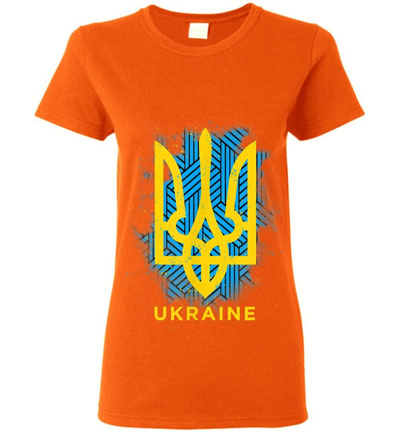 Inktee Store - Ukraine Flag Symbol Women T-Shirt Image