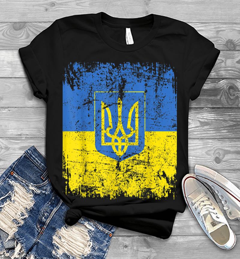 Ukraine Flag Vintage Men Women Kids Ukraine Men T-shirt