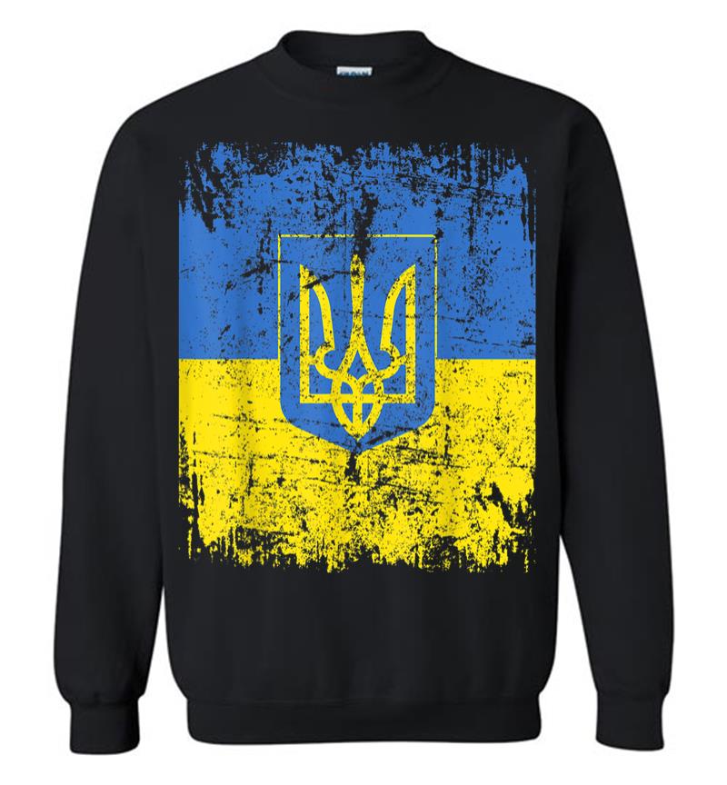 Ukraine Flag Vintage Men Women Kids Ukraine Sweatshirt