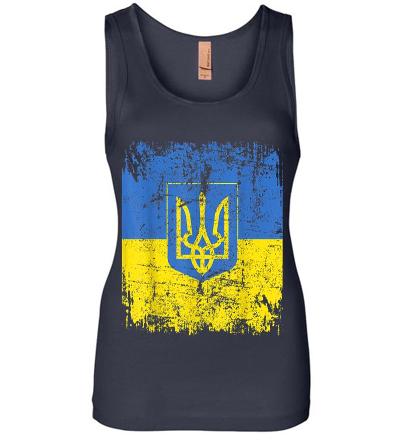 Inktee Store - Ukraine Flag Vintage Men Women Kids Ukraine Women Jersey Tank Top Image