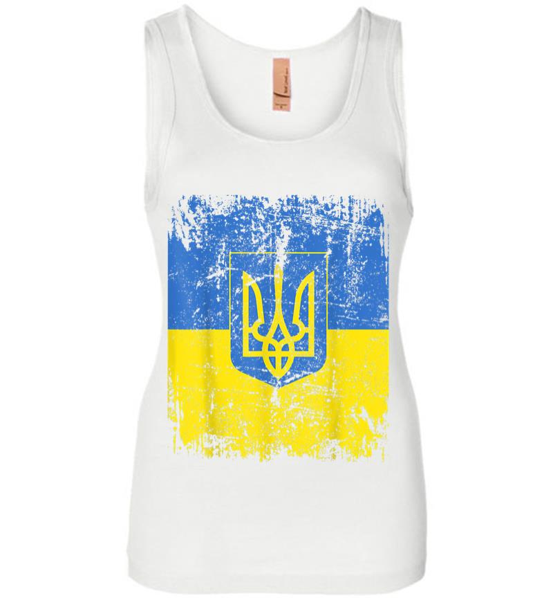 Inktee Store - Ukraine Flag Vintage Men Women Kids Ukraine Women Jersey Tank Top Image