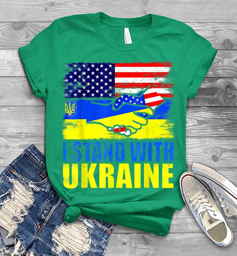 Inktee Store - Ukraine I Stand With Ukraine Ukrainian Flag Support Men T-Shirt Image