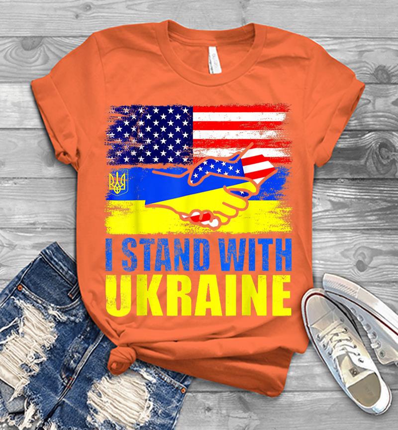 Inktee Store - Ukraine I Stand With Ukraine Ukrainian Flag Support Men T-Shirt Image