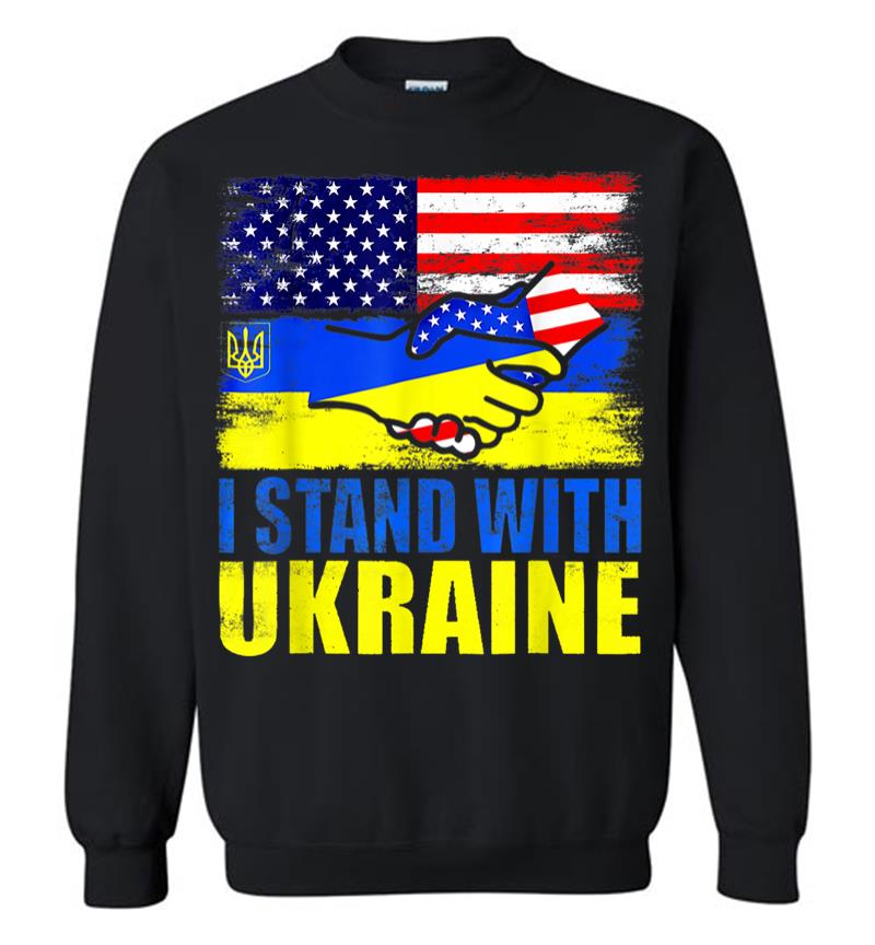 Ukraine I Stand With Ukraine Ukrainian Flag Support Sweatshirt