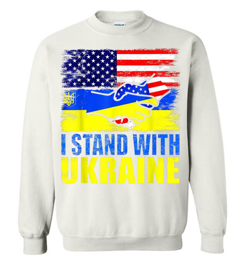Inktee Store - Ukraine I Stand With Ukraine Ukrainian Flag Support Sweatshirt Image