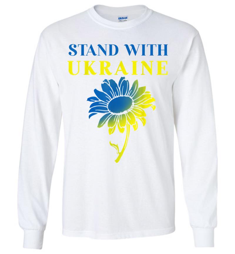 Inktee Store - Ukraine Sunflower Long Sleeve T-Shirt Image