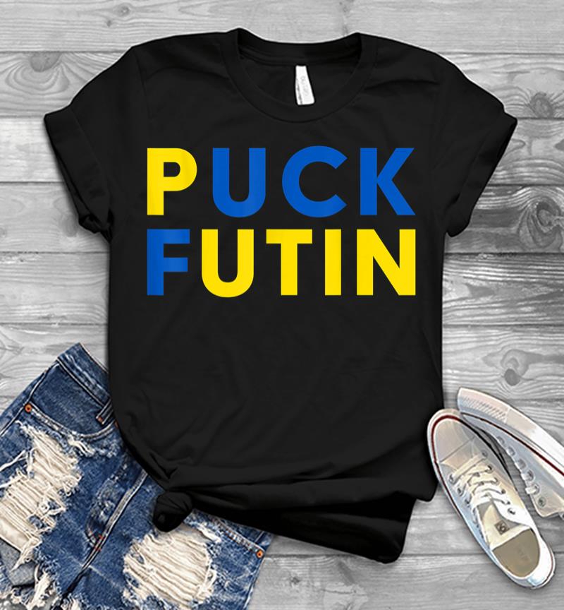 Ukrainian Flag Puck Futin I Stand With Ukraine Men T-shirt