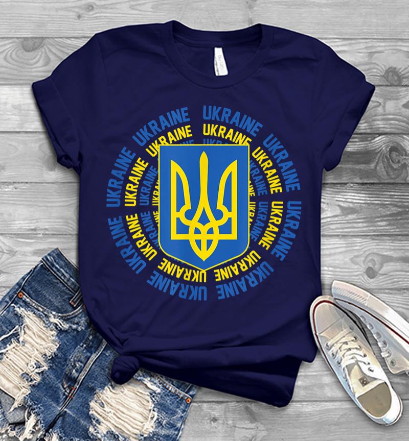Inktee Store - Ukrainian Flag Vintage Heritage Men T-Shirt Image