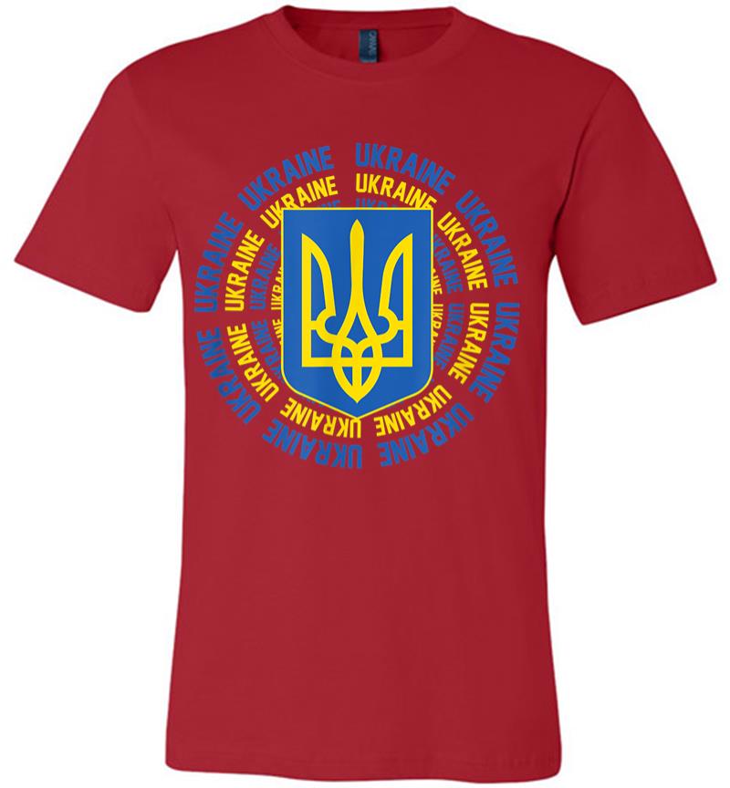 Inktee Store - Ukrainian Flag Vintage Heritage Premium T-Shirt Image