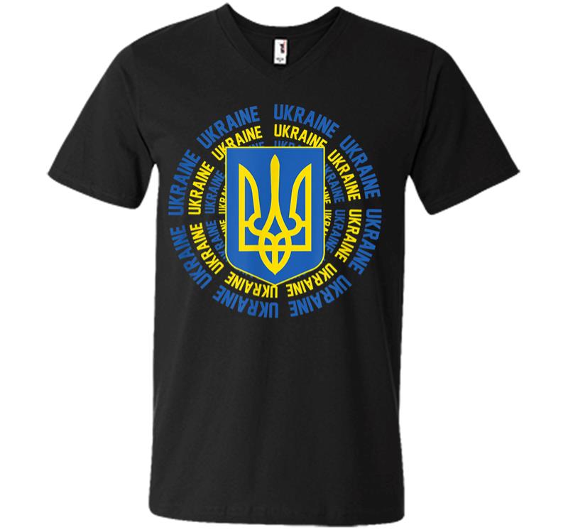 Ukrainian Flag Vintage Heritage V-neck T-shirt
