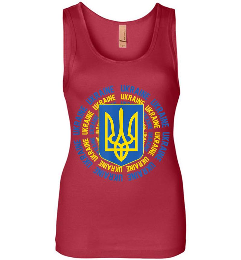Inktee Store - Ukrainian Flag Vintage Heritage Women Jersey Tank Top Image