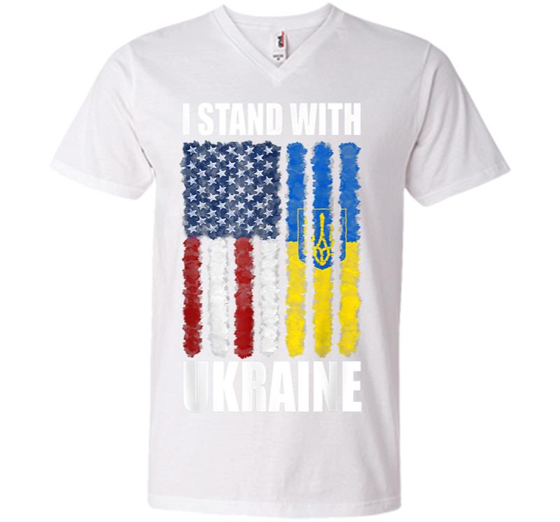 Inktee Store - Ukrainian - Lover I Stand With Ukraine V-Neck T-Shirt Image