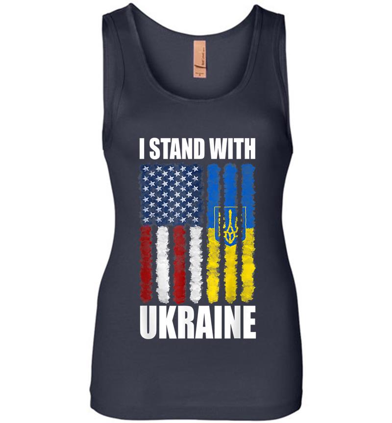 Inktee Store - Ukrainian - Lover I Stand With Ukraine Women Jersey Tank Top Image