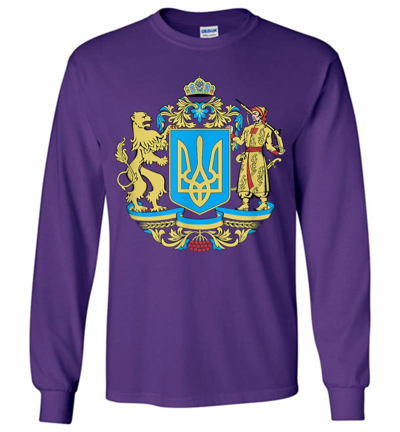 Inktee Store - Ukrainian Symbols Ukraine Flag Gift For Ukrainians Long Sleeve T-Shirt Image