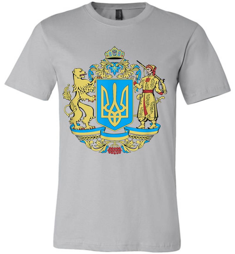 Inktee Store - Ukrainian Symbols Ukraine Flag Gift For Ukrainians Premium T-Shirt Image